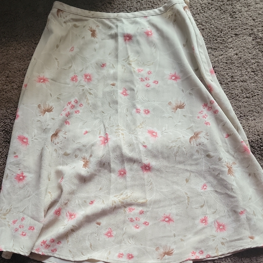 Floral Cream Skirt